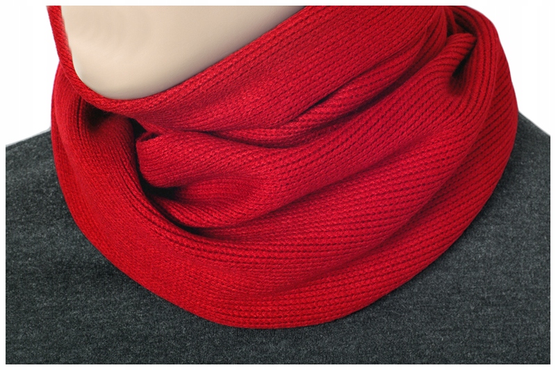 

Czerwony Gładki Szalik Duży Szal Długi Zimowy AF51