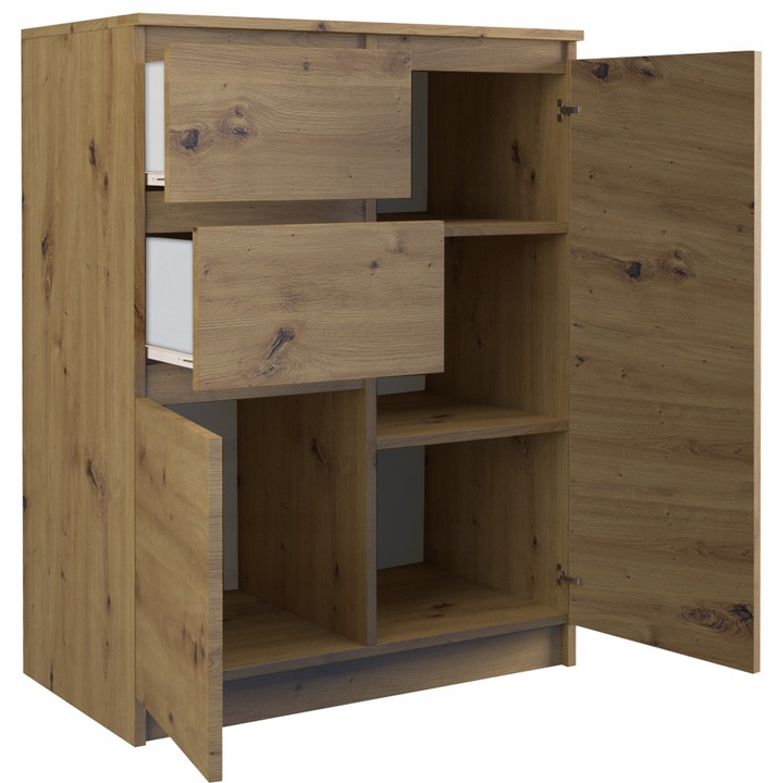 KOMODA SZAFKA 97CM DRZWI SZUFLADY 2D2S DĄB ARTISAN Kod producenta 2D2S ARTISAN