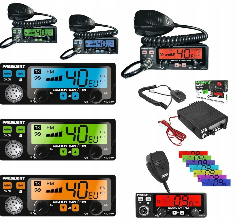 CB RADIO PRESIDENT BARRY ASC NB Z ANTENA GRATIS Radio manufacturer President