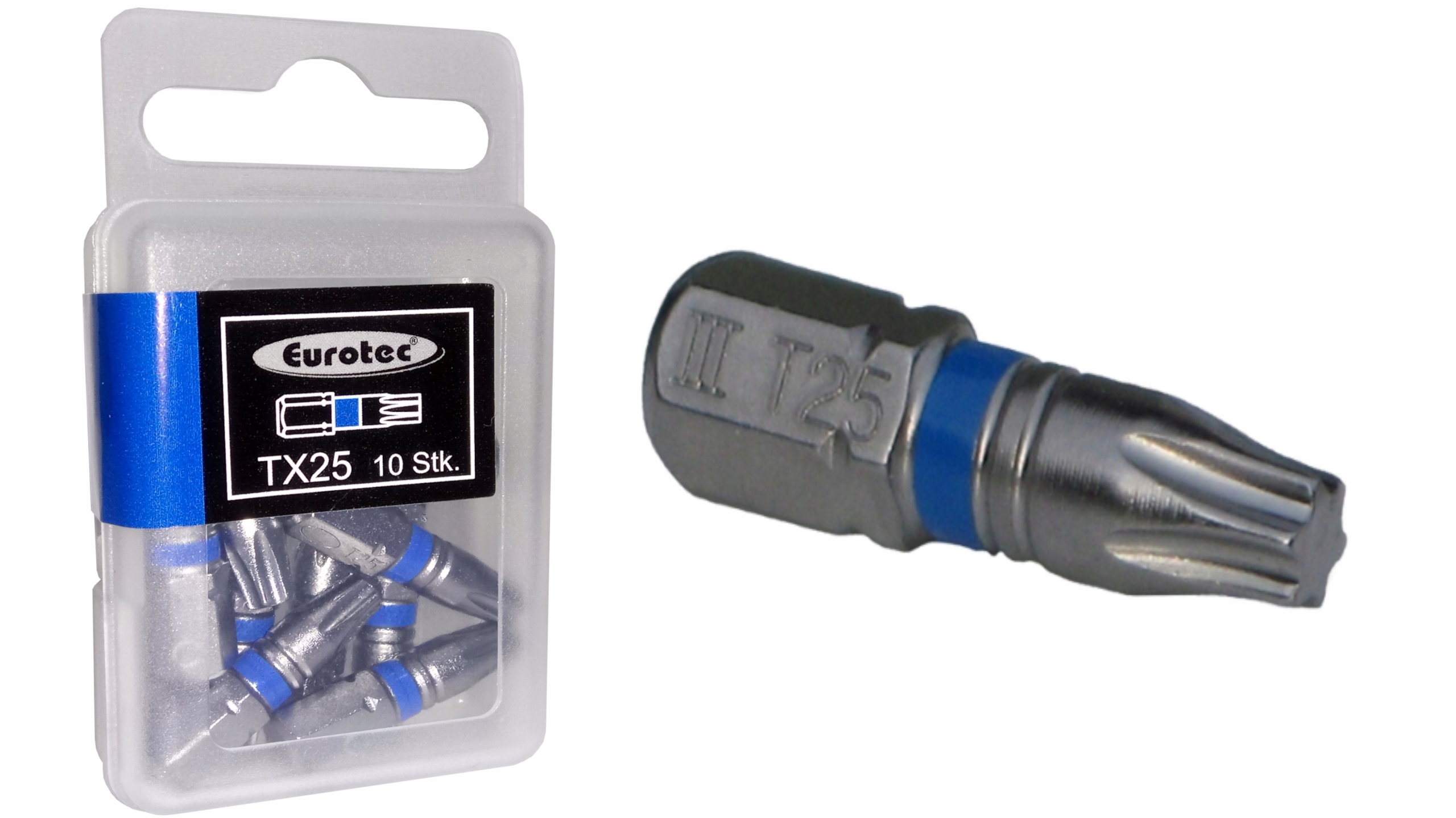 EUROTEC TORX TX25 25MM BIT NIEBIESKI KOŃCÓWKA 1szt