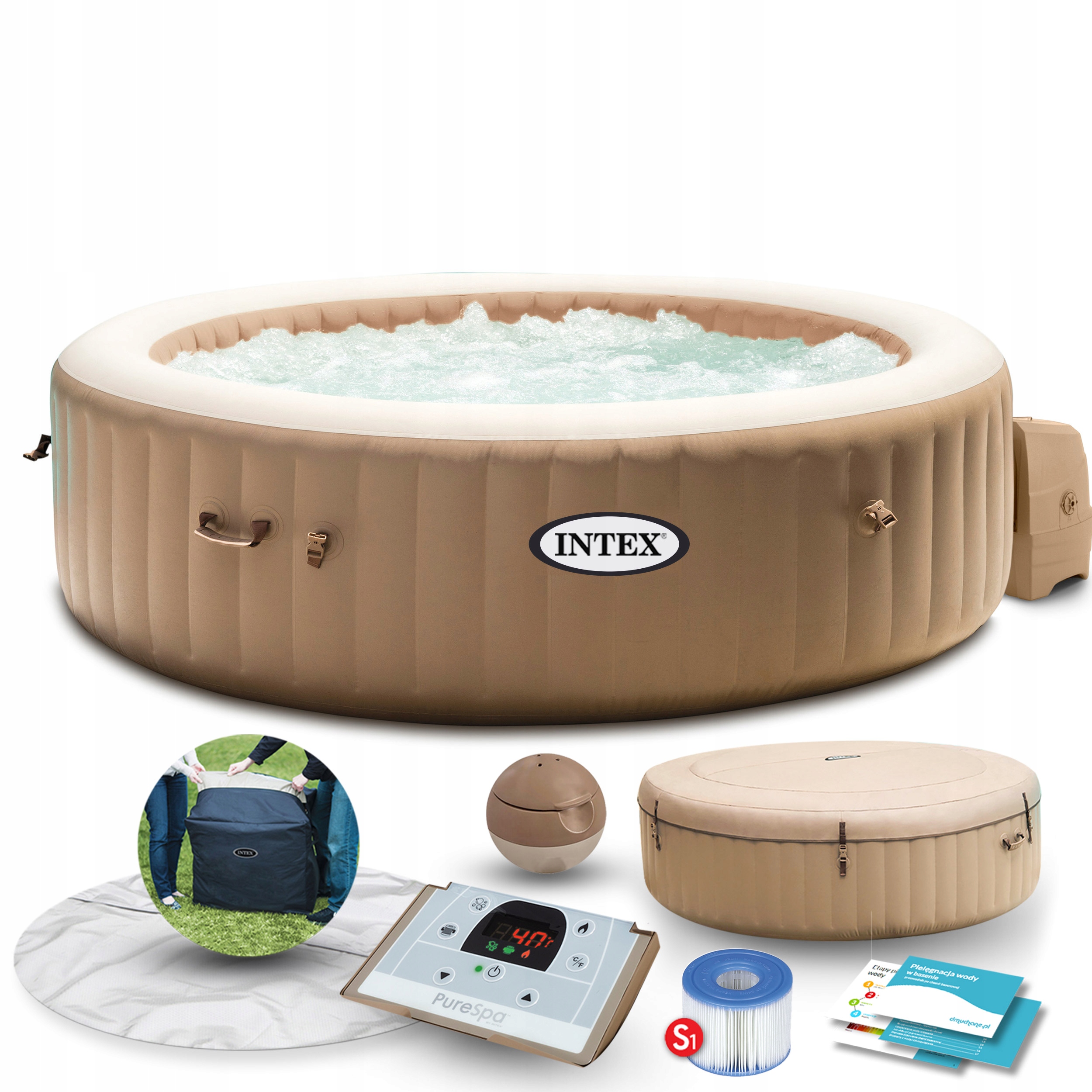 

Spa dmuchane Pure Spa Hydromasaż Intex 6os 28428