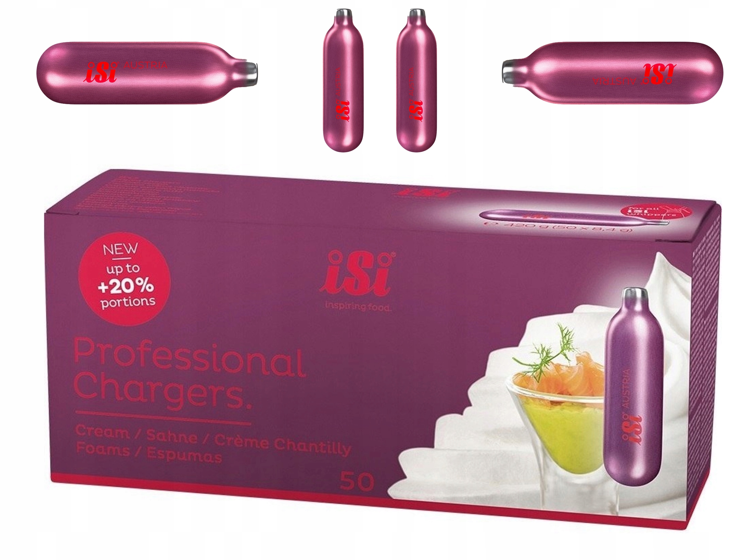 

Naboje Gaz N2O iSi Aż 8.4g 50SZT Do Bitej Śmietany