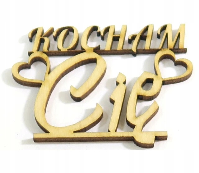 

Decoupage Dekor Zawieszka Napis 'Kocham Cię' RD46