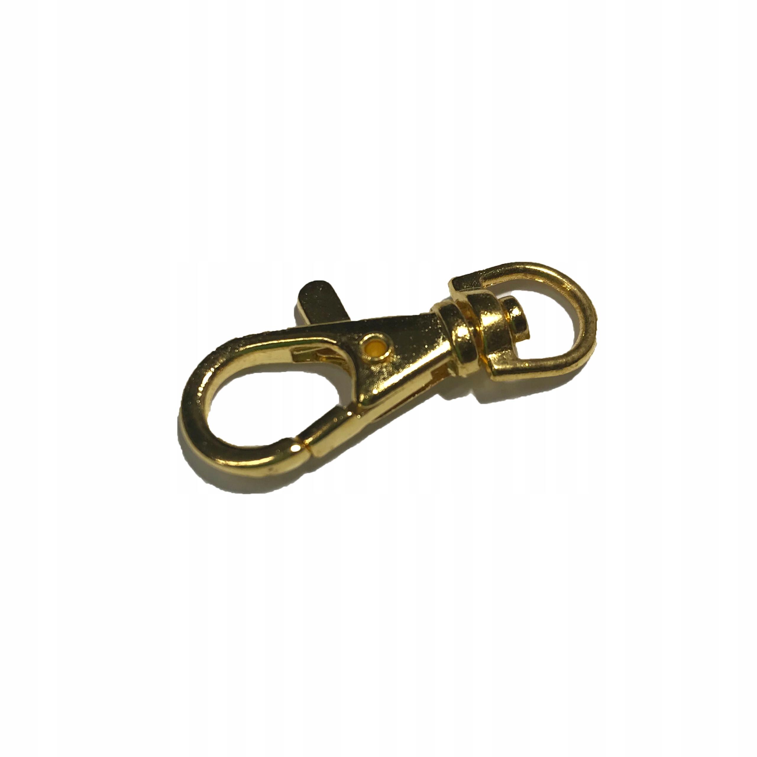 Karabińczyk metalowy zapięcie 10mm x 35mm złoty