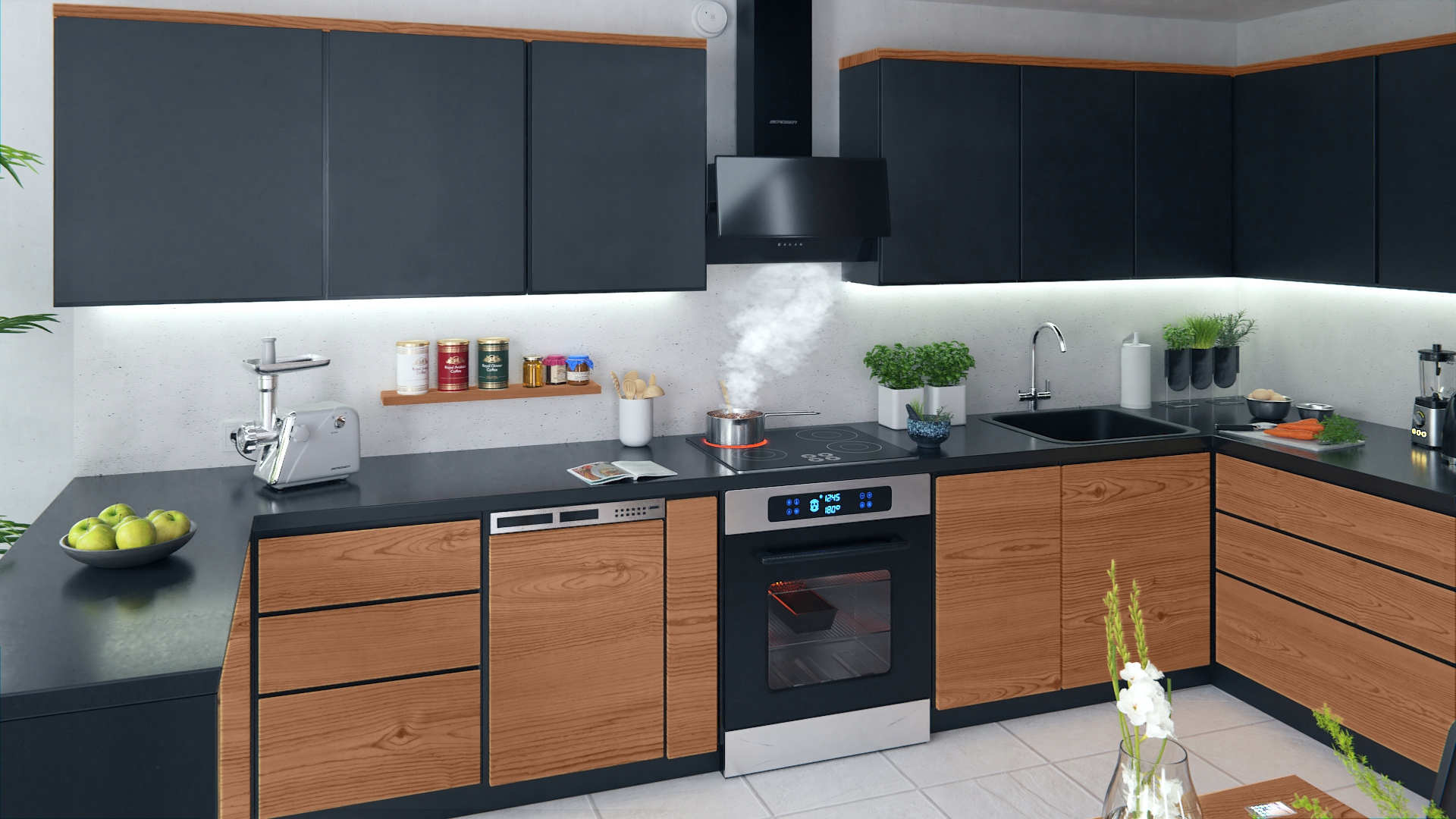 Okap wolnostojący Berdsen BT-211 Minimalna wysokość produktu 68.1 cm