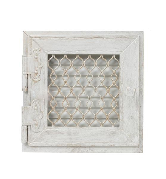 Krbová mřížka antik otevíratelná bílá 17x17 Retro