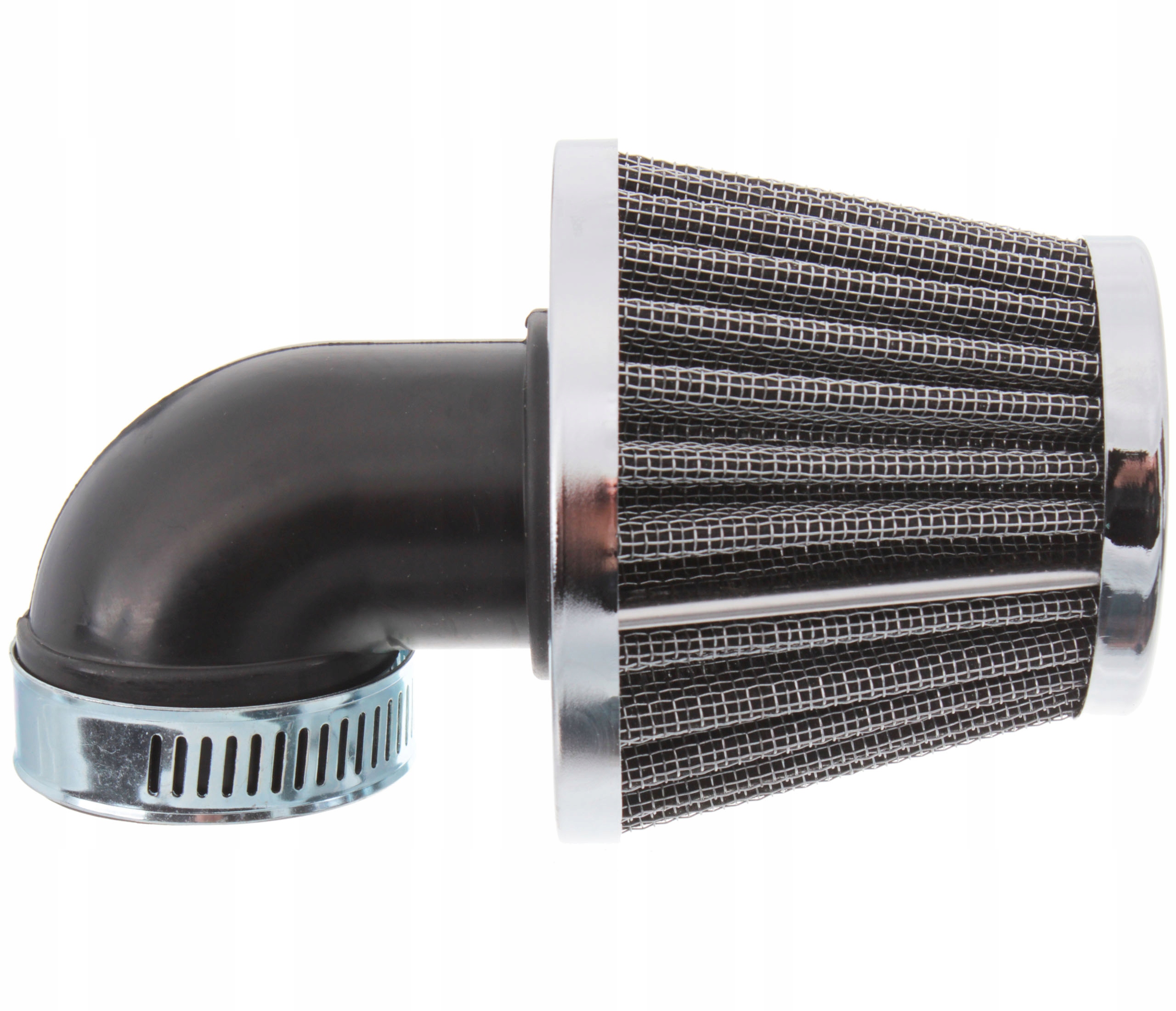 Stożkowy Filtr Powietrza Metal Chrom 90 Stopni 38 mm Yamaha Honda Aprilia