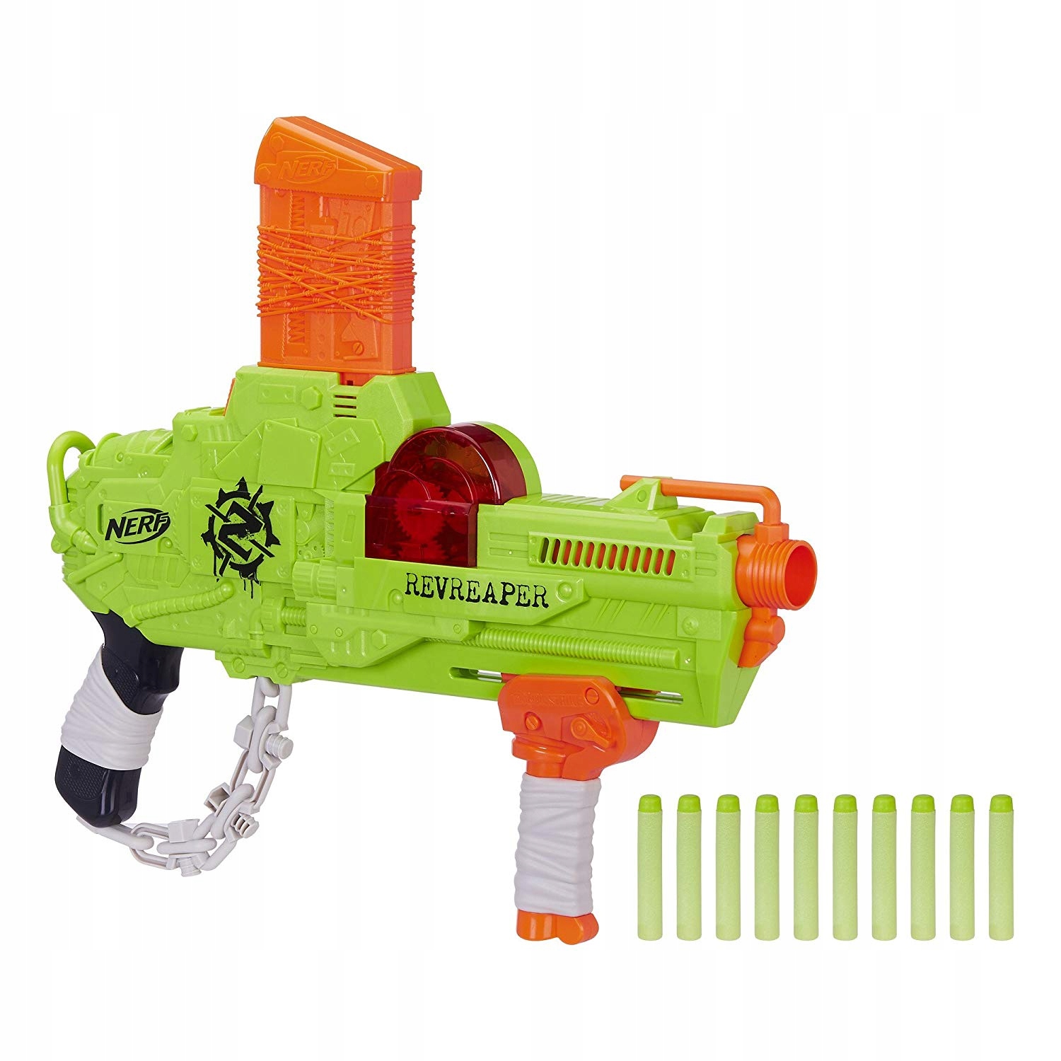 NERF ZOMBIE STRIKE REVREAPER 10x Strzałki PISTOLET