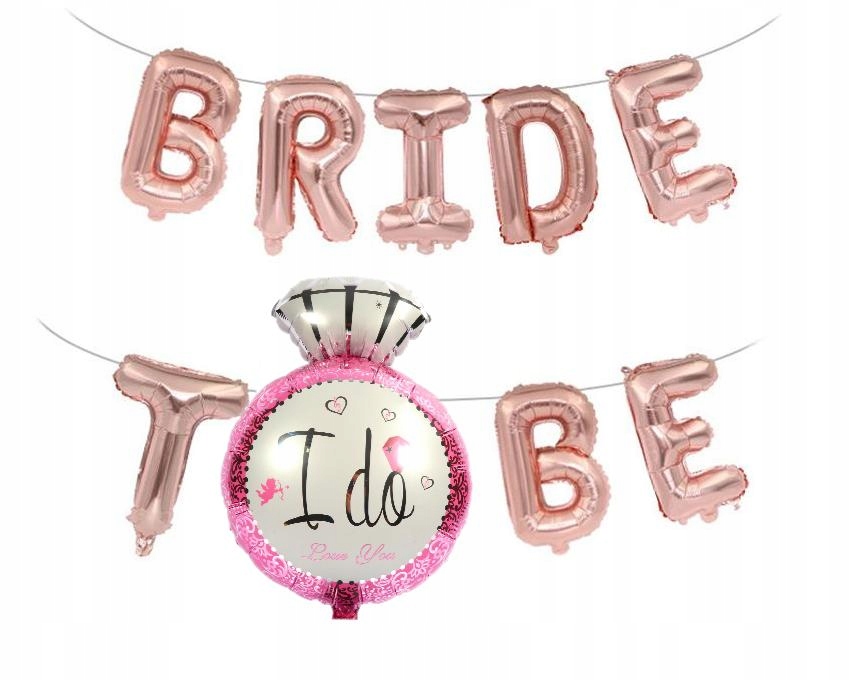 

Balony Napis Bride To Be Panieński Kolory