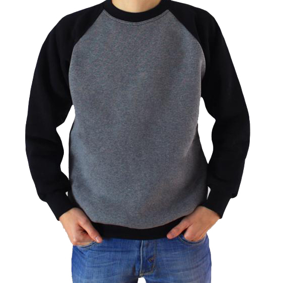 

TheCo Dwukolorowa bluza bez kaptura-Reglan -L
