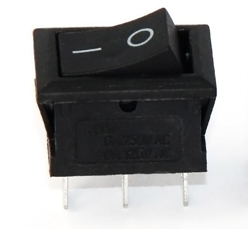

Przełącznik kołyskowy On-on KCD1-101 Black 6A 4szt