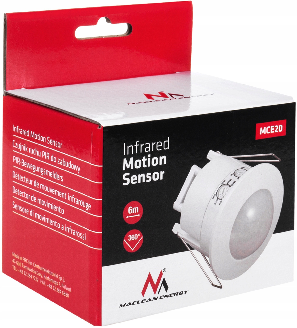 

Czujnik ruchu Sufitowy ścienny Sensor czujka Led