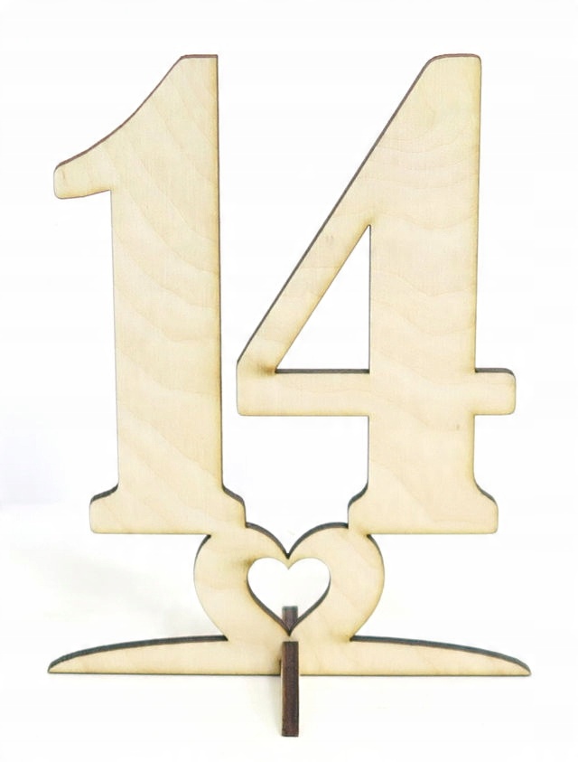 

Numery Na Stół Ślub Liczba 14 + Podstawka RZ28