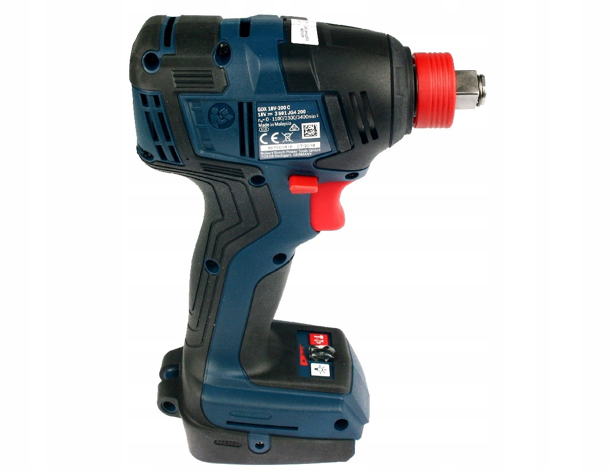 KLUCZ UDAROWY GDX 18V-200 C BOSCH KORPUS BODY Prędkość obrotowa 3400 RPM