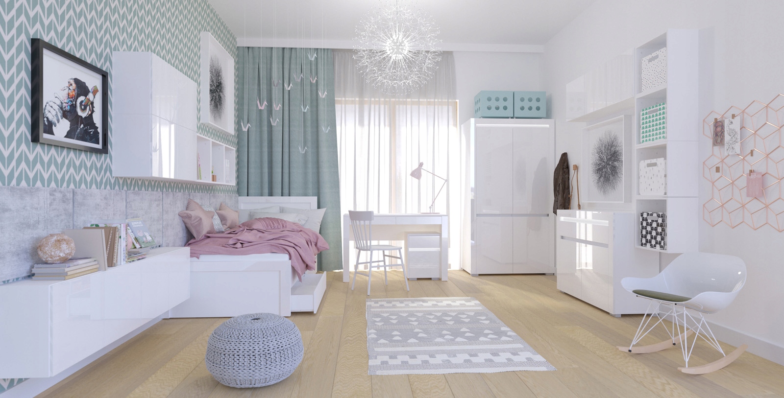 meble półka biała mała 40 wisząca Alaska BRP3C Marka Restol