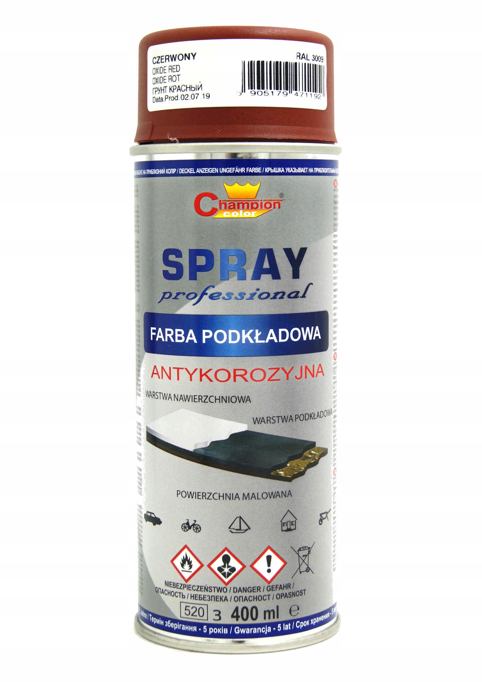 

Champion Farba Podkładowa Podkład Czerwony 400ml