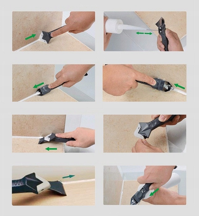 SZPACHELKA SKROBAK DO FUG SILIKONU FUGI SPOIN STAL Marka inna