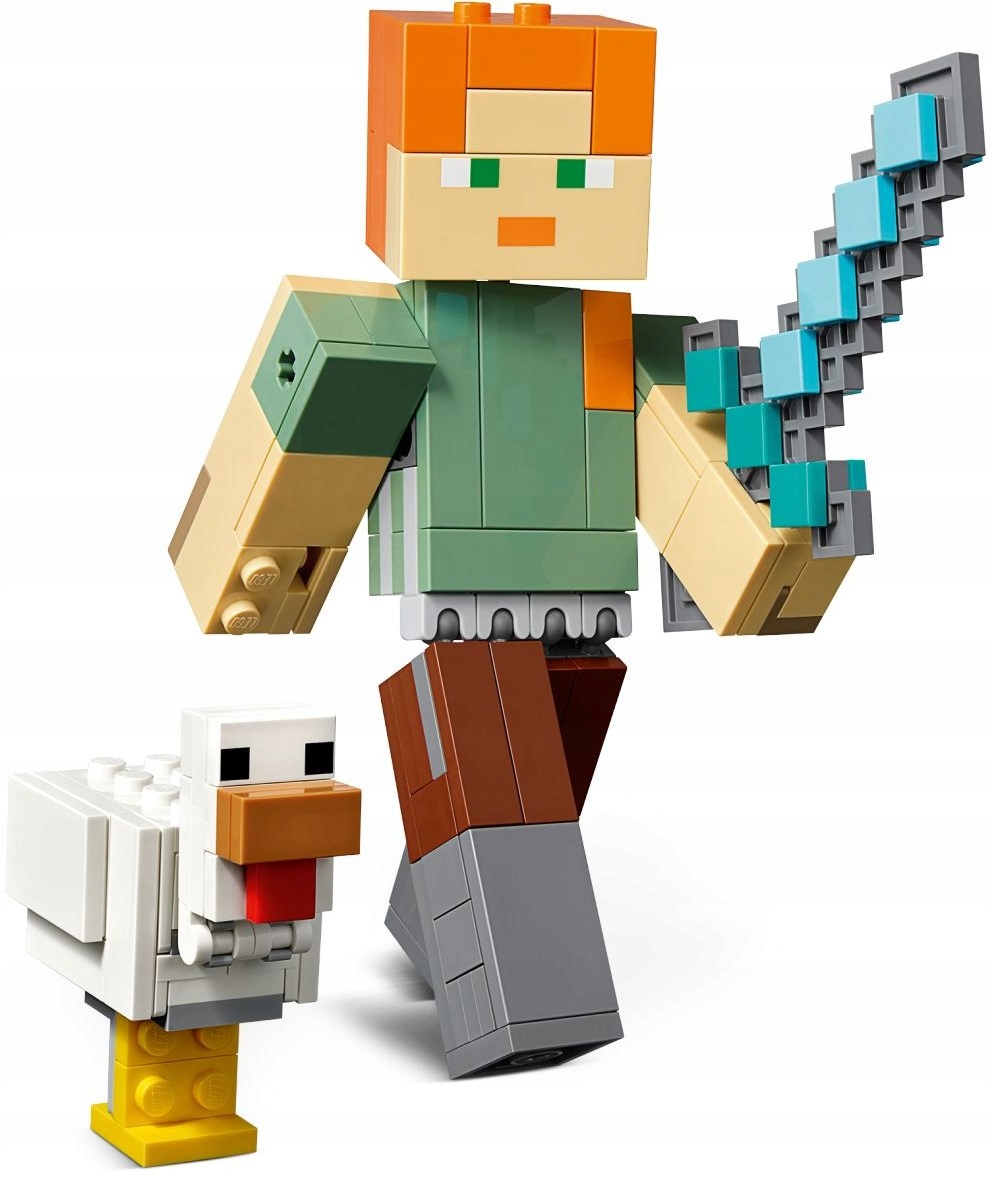 LEGO MINECRAFT 21149 DUŻA FIGURKA ALEX MIECZ KURA Marka LEGO