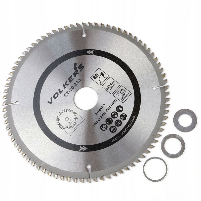 Piła tarczowa do drewna, 210x 30 mm T80