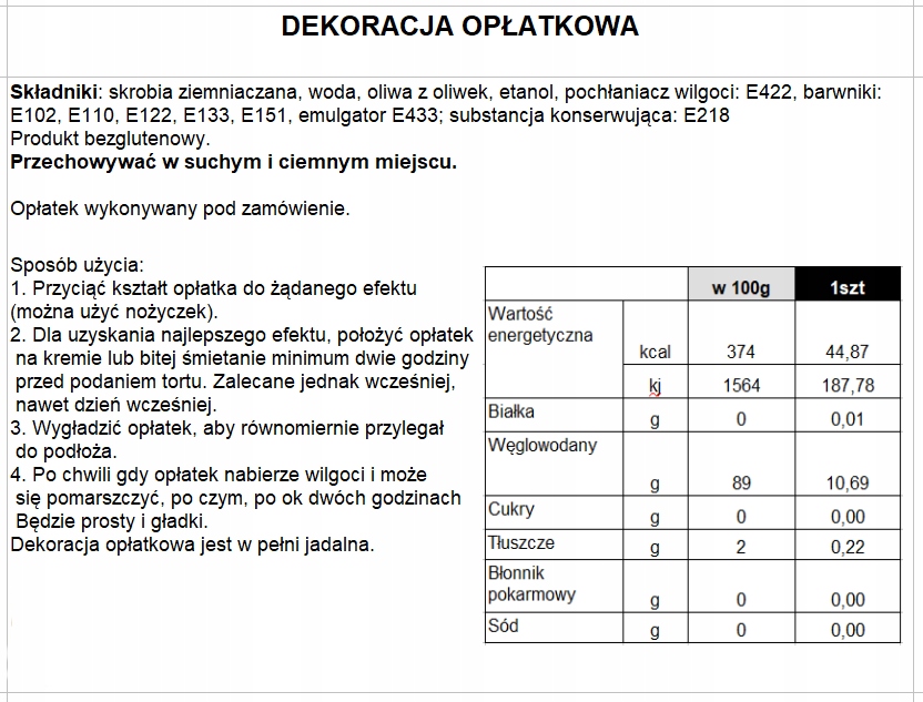 OPŁATEK NA TORT A4 2 JEDNOROŻEC z TWOIM ZDJĘCIEM Kod producenta jedn1