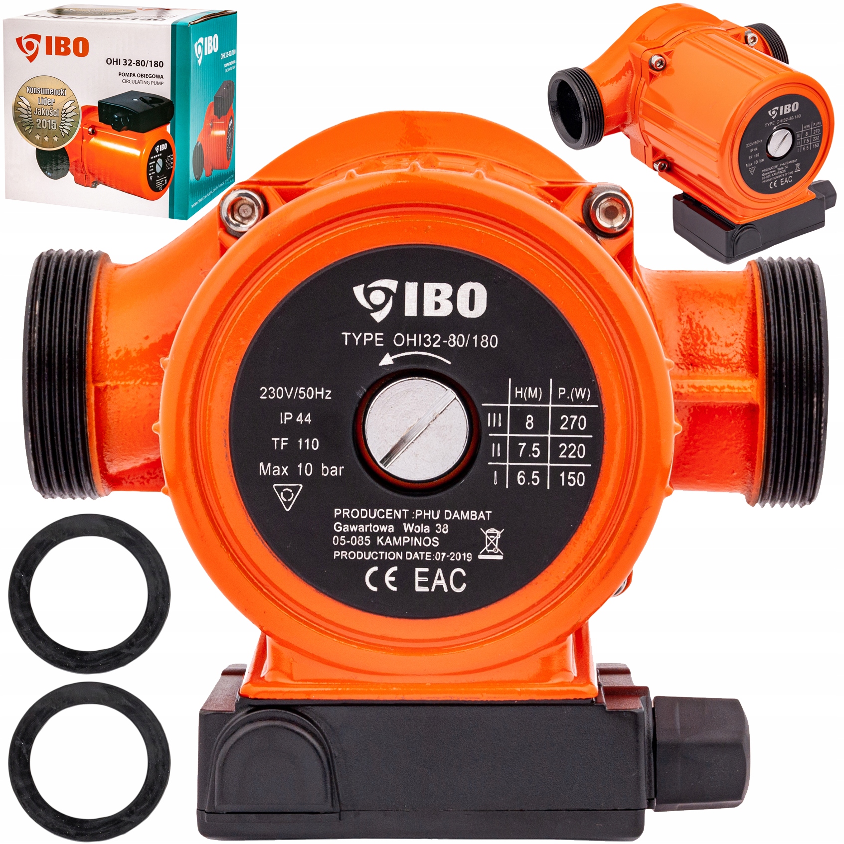 

Pompa Obiegowa 32-80 180 Cyrkulacyjna Do Pieca Co