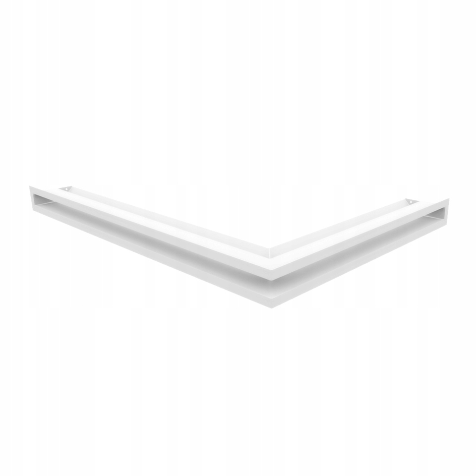 Krbová mřížka Luft rohová levá 76,6x54,7x6 bílá