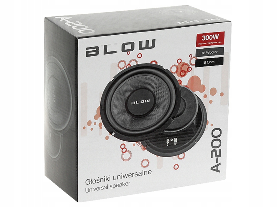 GŁOŚNIK NISKOTONOWY BLOW A-200 8 Ohm 300W 8 CALI Model A-200