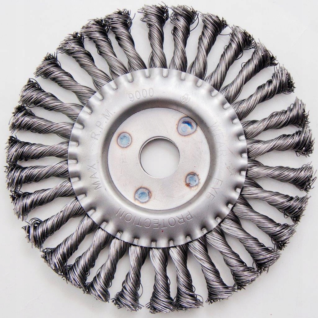 Szczotka tarczowa, 180 x 22,2 mm, drut splatany