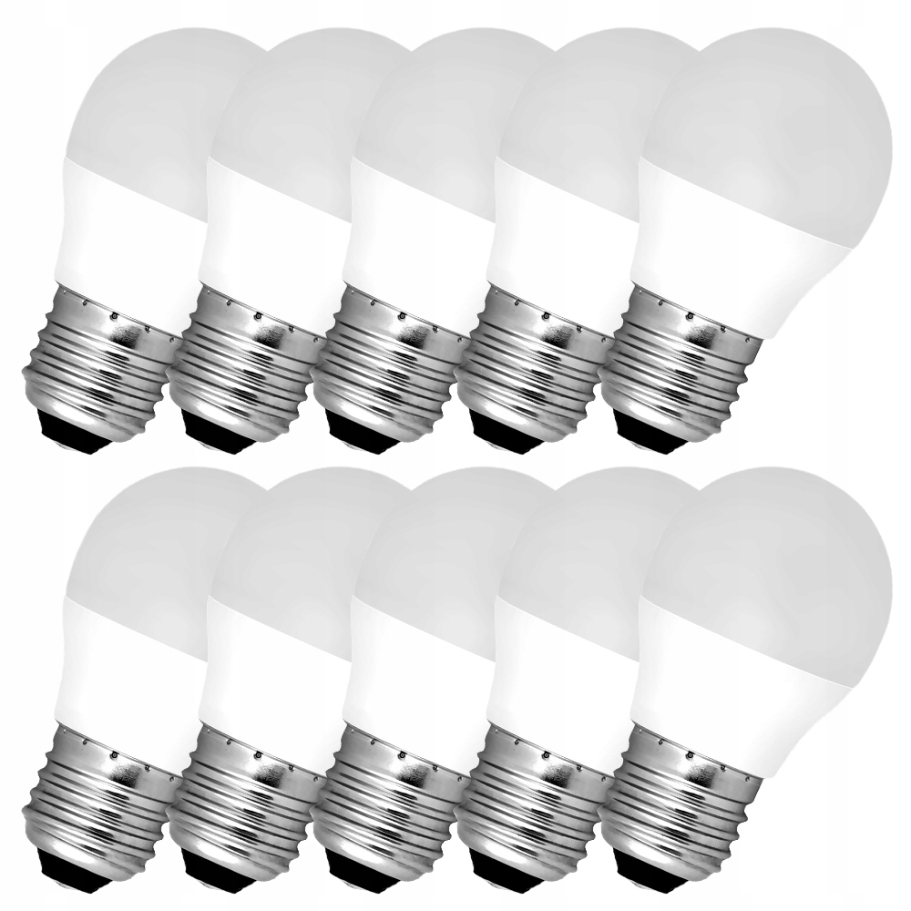 

10 x Żarówka Led Smd E27 4W=35W G45 Kulka B.zimna