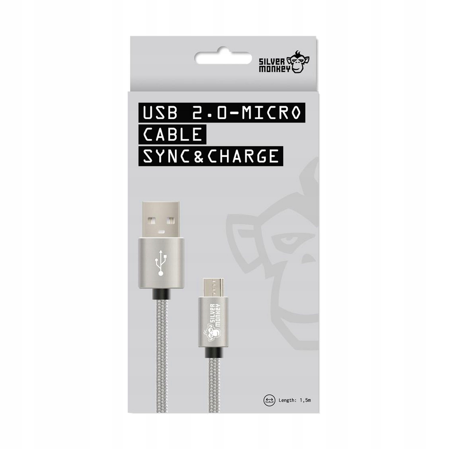 

Kabel Silver Monkey MicroUSB - Usb 2.0 Oplot 1,5m