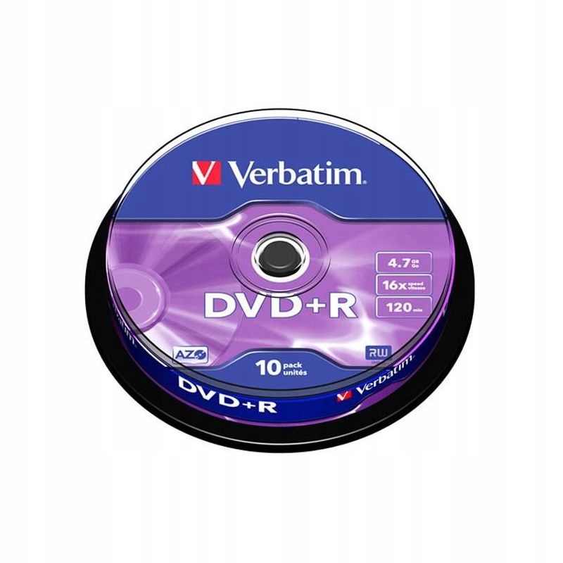

Verbatim Dvd+r (10Pack) Spindle, 16x, 4.7GB(43498)