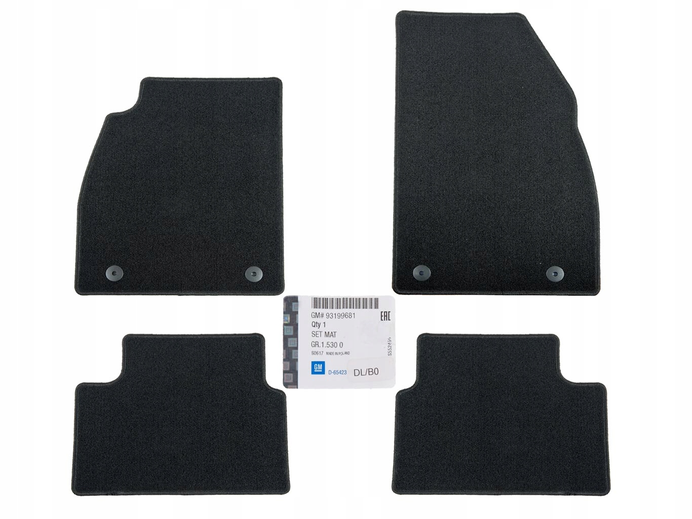 Коврики Opel OE велюровые 93199681 4 el.