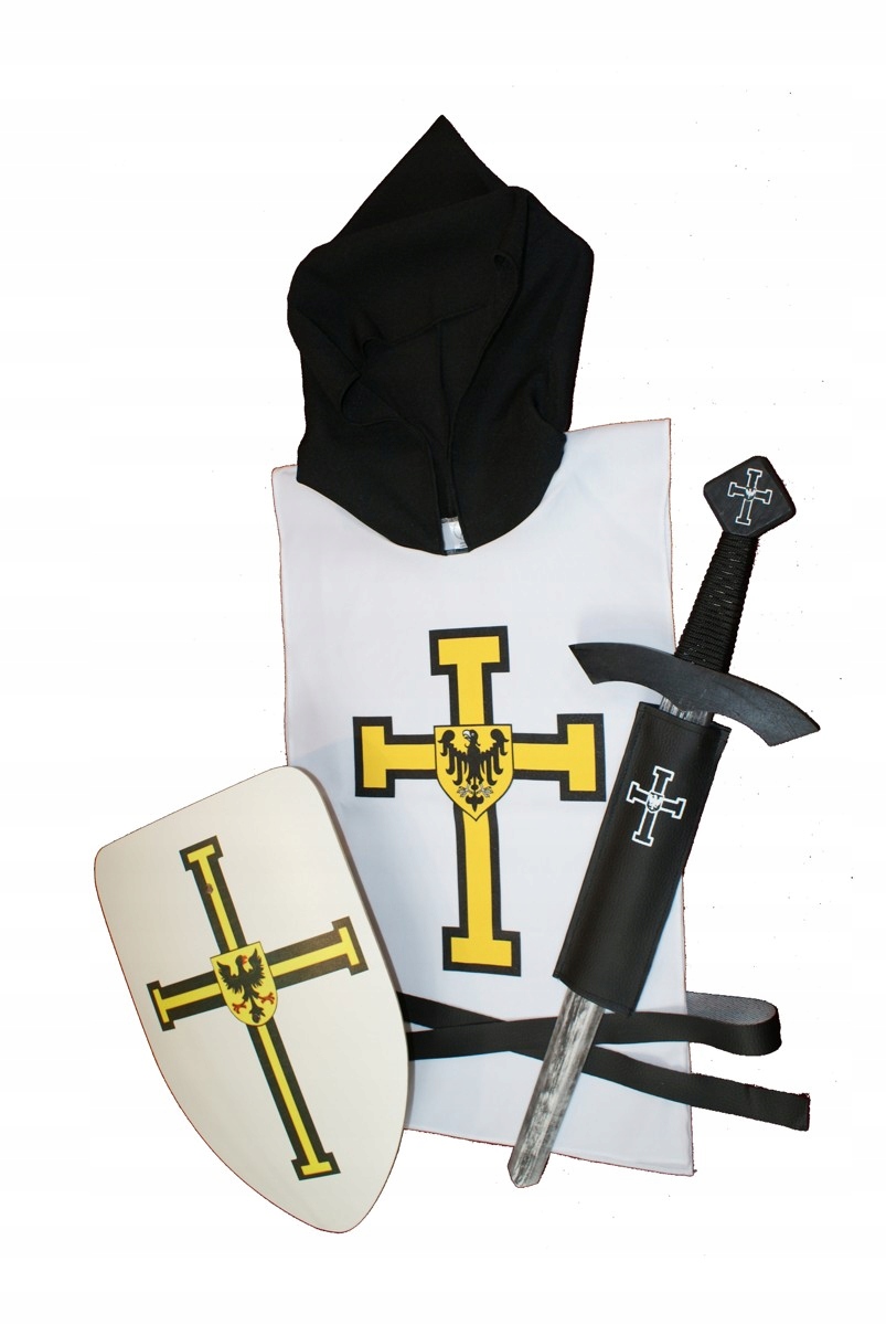 

Strój rycerz krzyżak tarcza miecz 60 pochwa