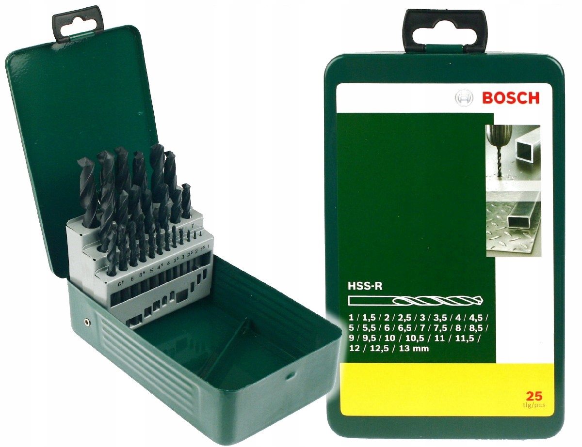 

Zestaw 25 wierteł Hss-r do metalu Bosch w kasecie