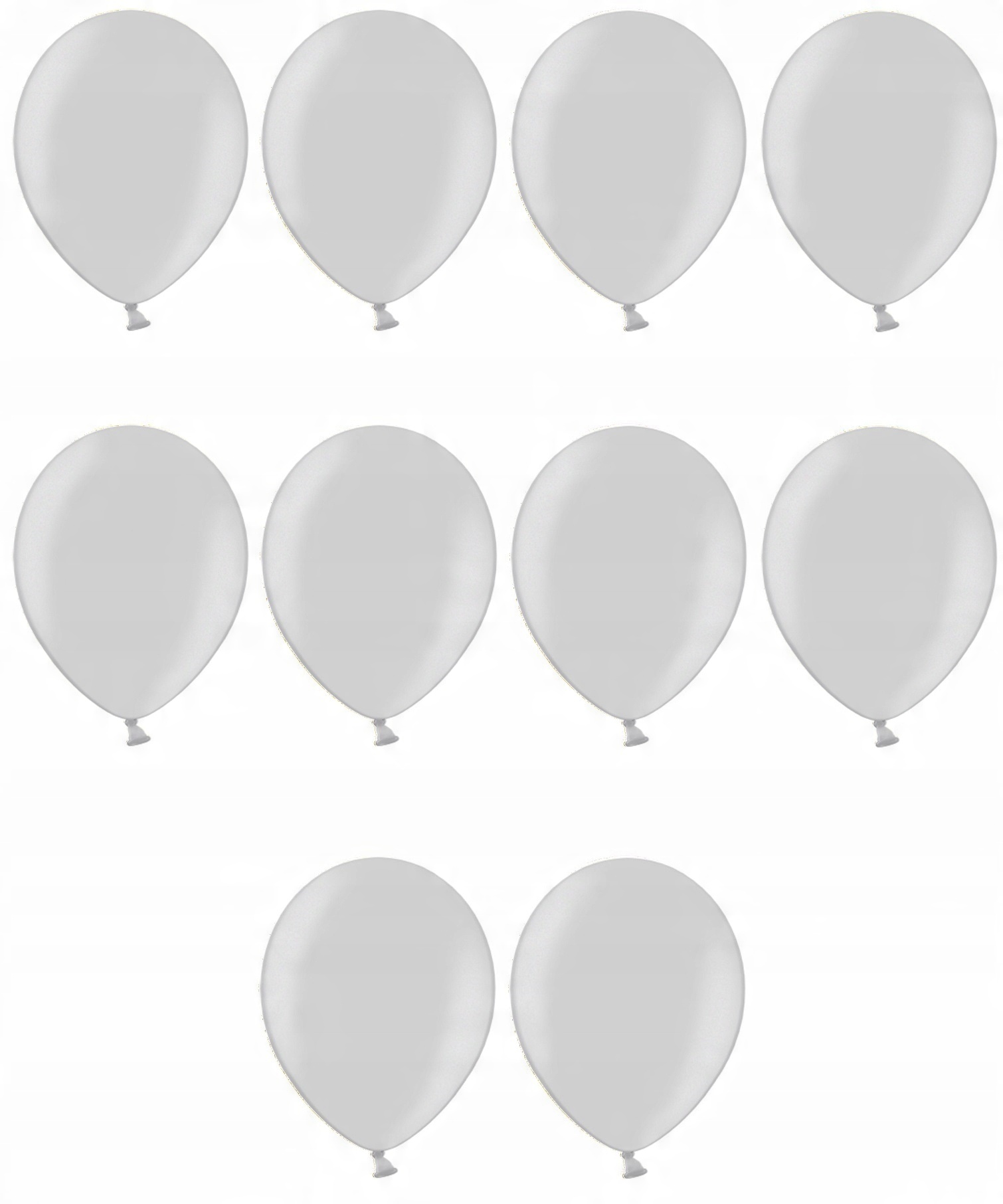 

Balony Srebrne 30cm Perłowe 10szt na ślub urodziny