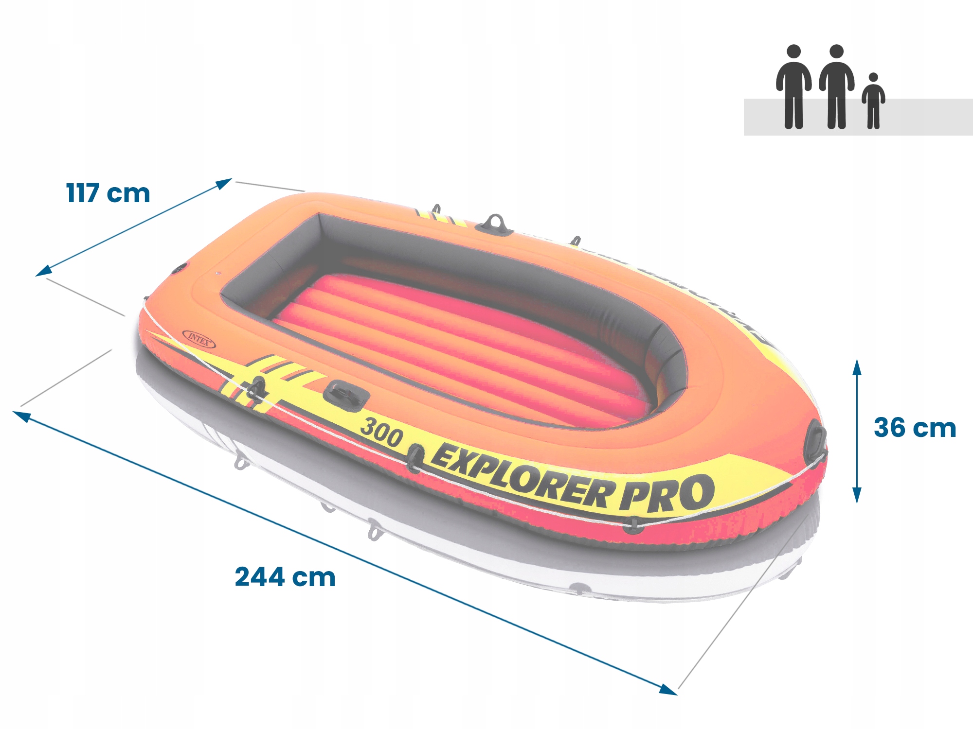 PONTON EXPLORER 300 PRO 244x117 WIOSŁA INTEX 58358 Marka Intex