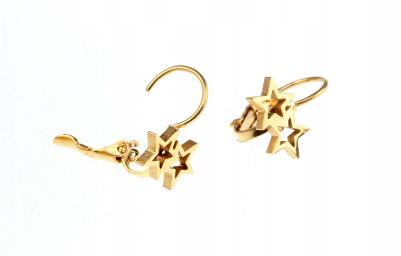 

H4205 Kolczyki Złote Stal Chirurgiczna Gwiazdki