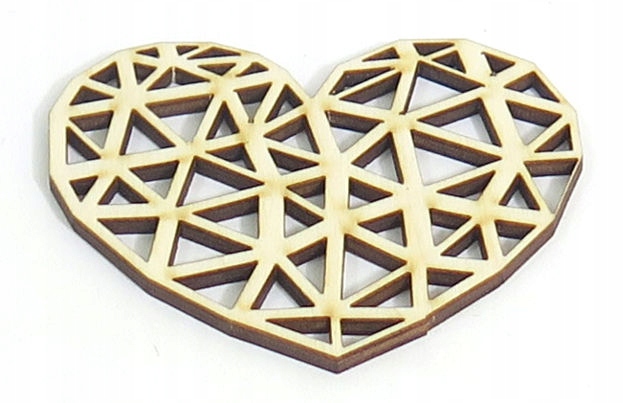 

Dekor Ażurowe Geometryczne Serce 75x64mm OT29