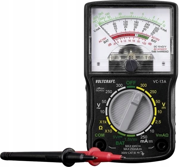 VOLTCRAFT MIERNIK WYCHYŁOWY ANALOGOWY MULTIMETR ELEKTRONICZNY VC13A