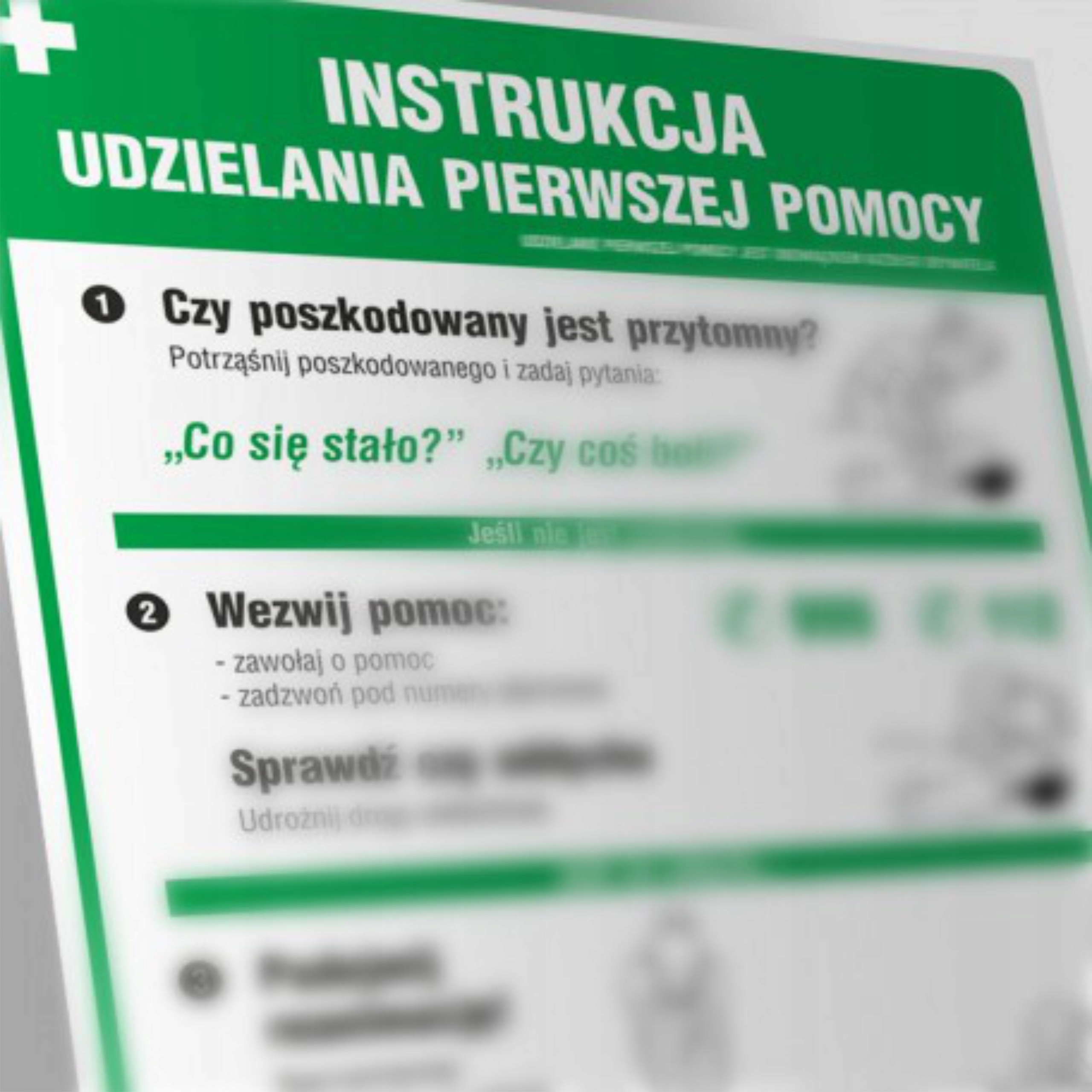 

Tablica instrukcja udzielania pierwszej pomocy