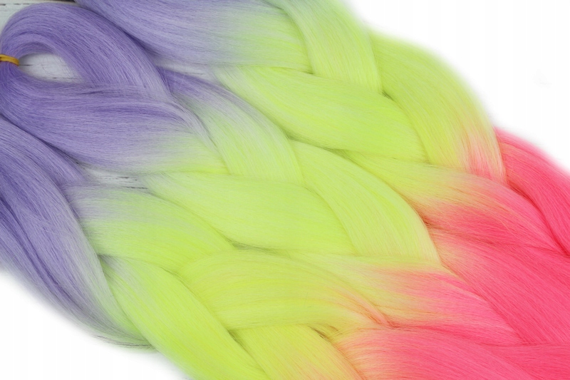 Włosy SYNTETYCZNE do warkoczyków KOLOROWE warkoczyki DOCZEPIANE WŁOSY ombre Typ włosów syntetyczne