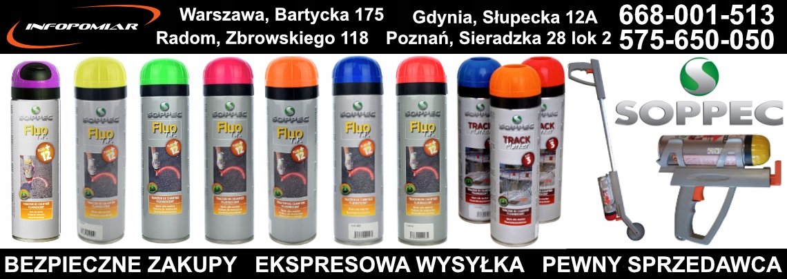 FARBA GEODEZYJNA SOPPEC 500ml TRACK MARKER Kod producenta 141225