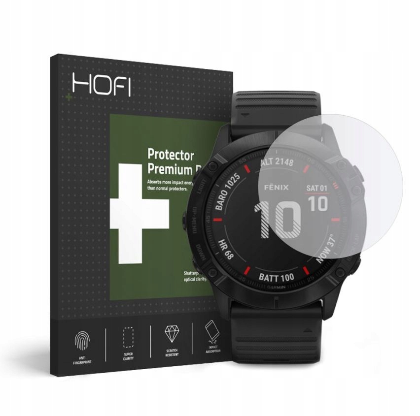 

9H Szkło do Garmin Fenix 6X 6X Pro Hofi Glass Pro+