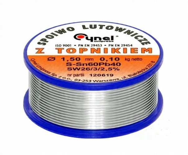 

Cyna spoiwo lutownicze z topnikiem 100g Cynel