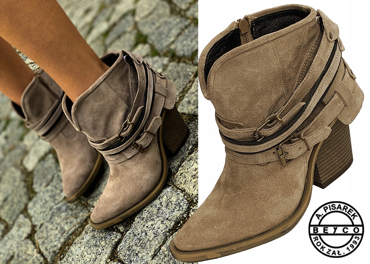 

C77 kowboj Beyco capuccino skóra 36-41