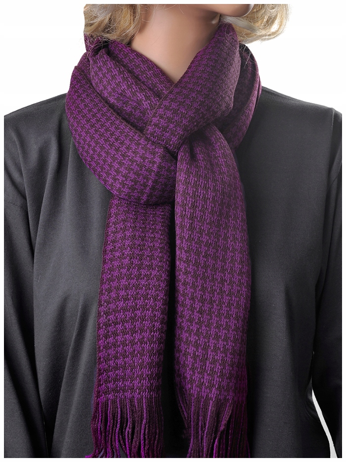 

Kurza Stopka Szalik Damski Pepitka Houndstooth