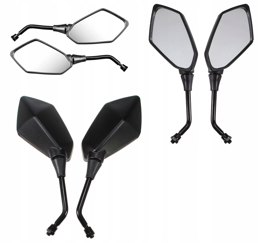 LUSTERKA WSK MZ JAWA SHL CHOPPER CHROM OWAL 10mm