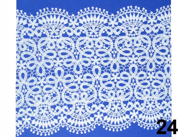 GIPIURA KORONKA TAŚMA OZDOBNA DO FIRAN - 17CM - 24 Marka bez marki