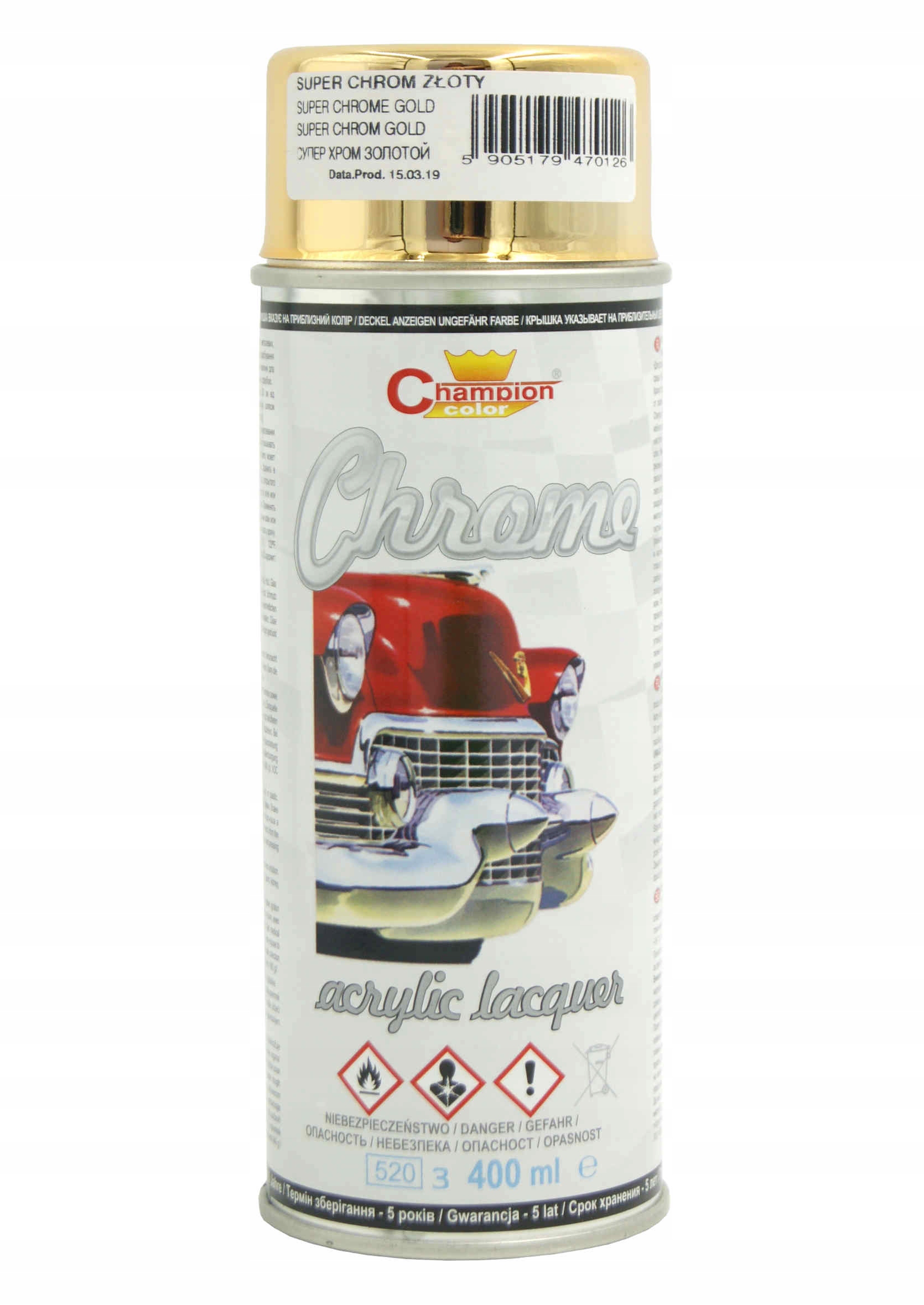 

Chrom Metalic Emalia W Sprayu 400 ML Złoty