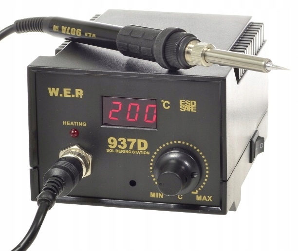 Stacja lutownicza HOTAIR WEP 937D +10GROTÓW CYNA KAL IPA Model SET395